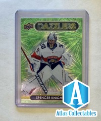 2021-22 Spencer Knight Upper Deck Series 1 Dazzlers RC #DZ-21 Green